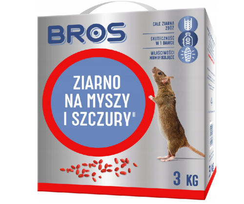 Bros trutka ziarno na myszy i szczury 3kg 1