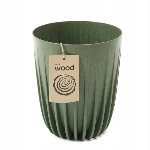 Doniczka Mira eco wood 300mm zielona 1
